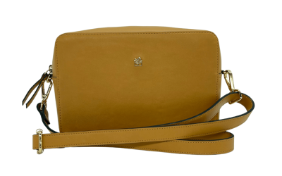 Vegan Tan Cactus Crossbody Bag with Leather Strap